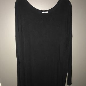 Black long sleeve piko tunic
